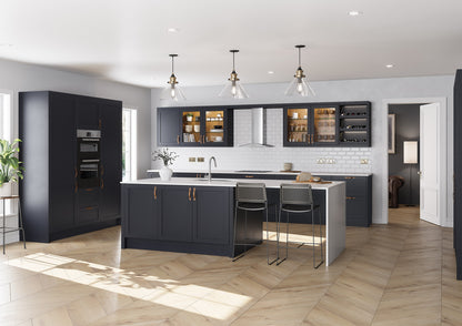 Newmarket Indigo Blue Painted Timber Slim Frame Shaker Kitchen Doors & Drawer Fronts