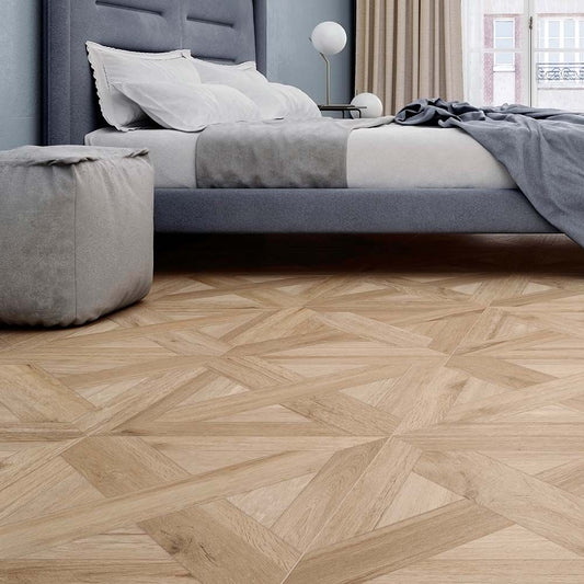 Argyll Oak Parquet Matt Porcelain Floor Tile (Sold per Box)