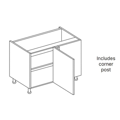 Senza Matt Cashmere Stone Integrated Handle Kitchen Cabinets