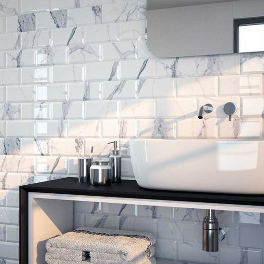 Calacatta Gloss Metro Wall Tile