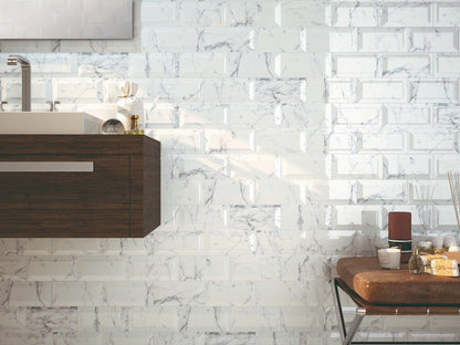 Calacatta Gloss Metro Wall Tile