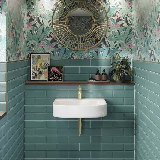 Turquoise Gloss Metro Wall Tile