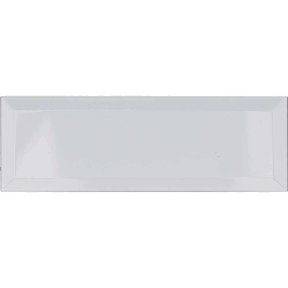 30cm x 10cm white gloss metro tile