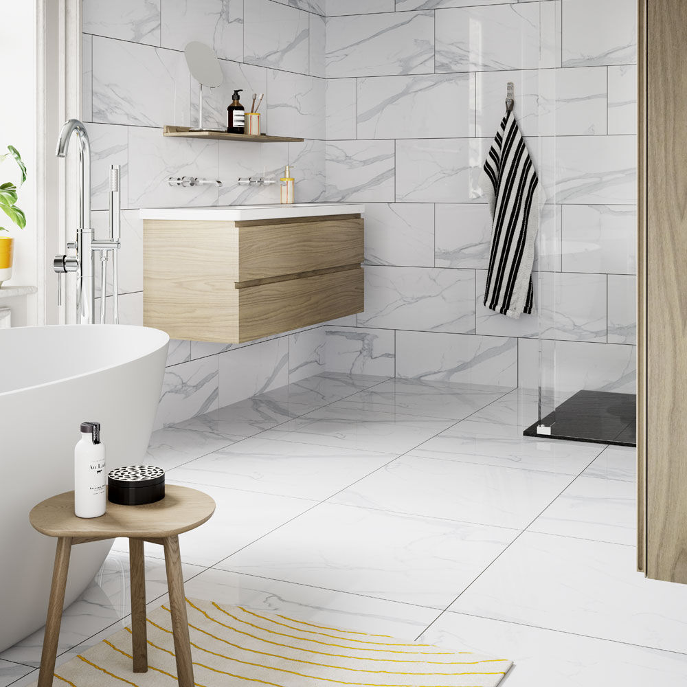 Kendal Bianco Polished Porcelain Wall & Floor Tile