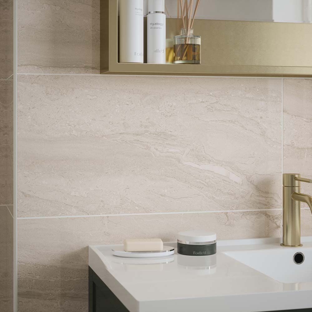 Laurent Beige Gloss Ceramic Wall Tile