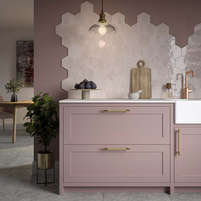 Hope Pink Gloss Hexagonal Wall Tile