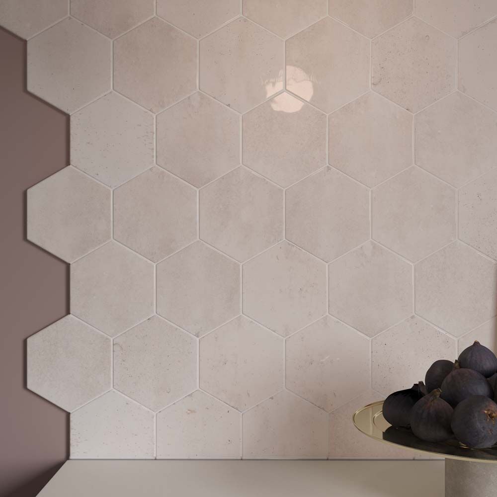 Hope Pink Gloss Hexagonal Wall Tile