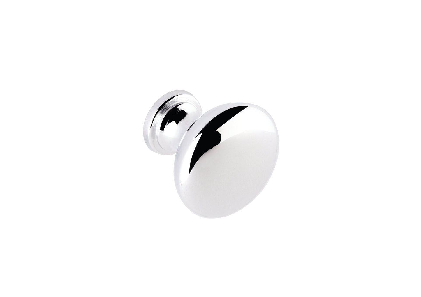 Round knob polished chrome