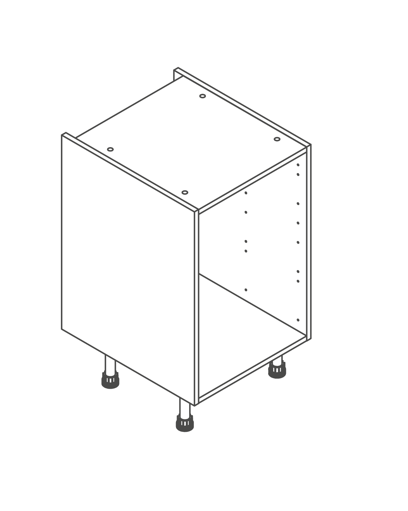 500mm Kitchen Drawer Unit