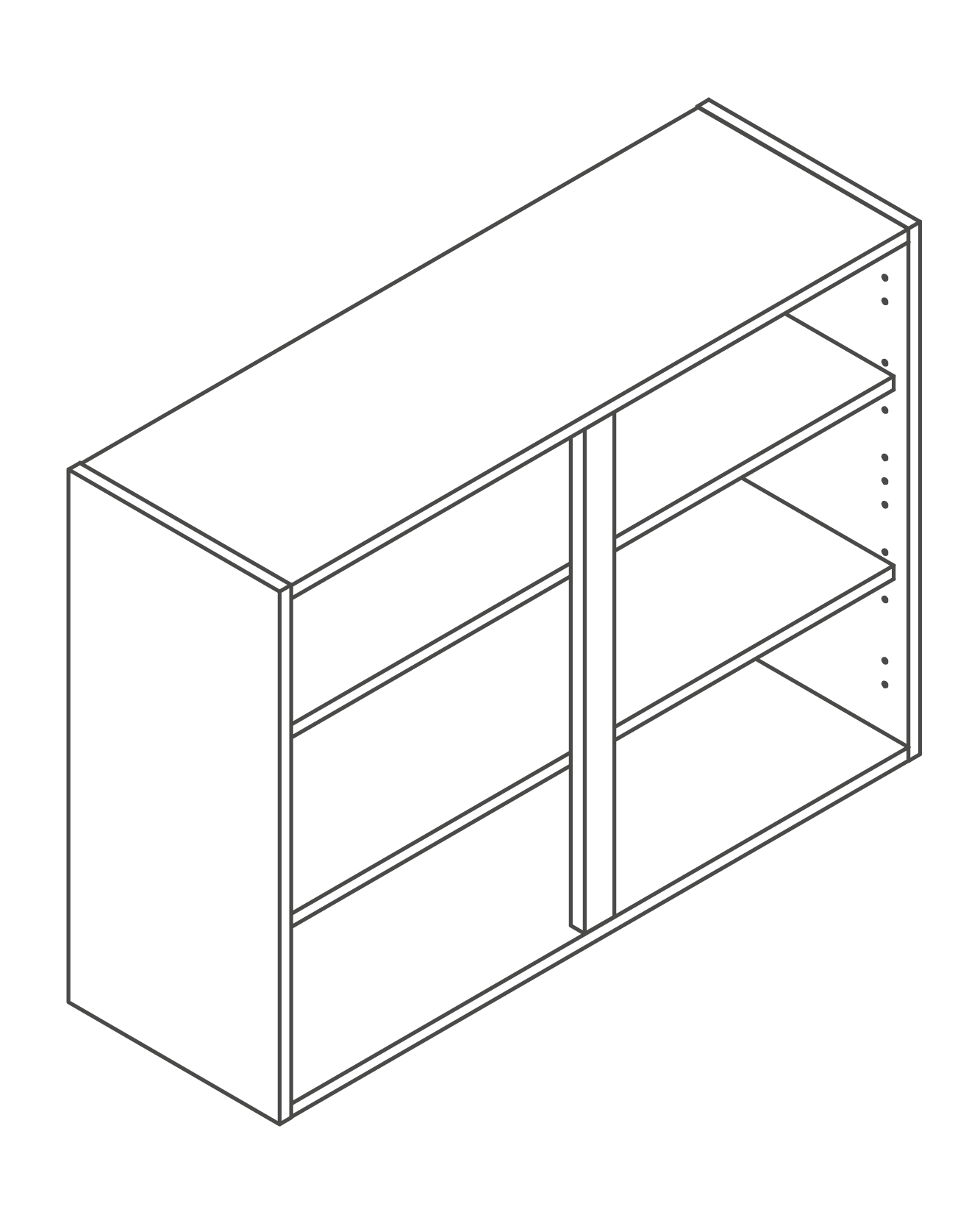 1000mm Extra Tall Kitchen Wall Unit